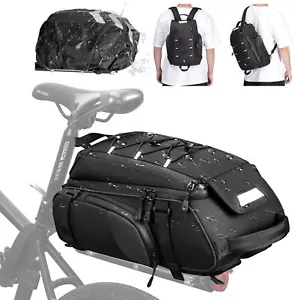 Bags for Bicycle Rear Rack 15L Waterproof Bike Ebike Trunk Pannier Saddle Bag - Picture 1 of 8
