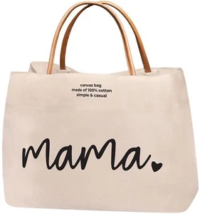 UNLOCKCUP Women Tote Bag Cotton Canvas - Wife Mom Gifts Mother's Day Birthday... - Picture 1 of 6