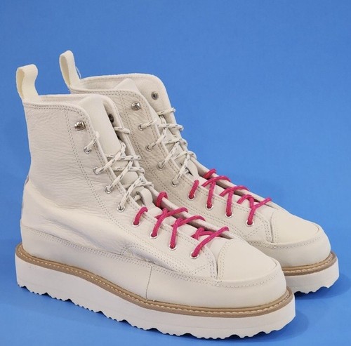 Stivali alti Converse stivali plateau realizzati in finta pelle stivali bianchi 9 5