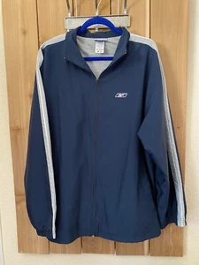 Chaqueta para hombre Reebok azul y gris manga larga con cremallera completa XL NUEVA SIN ETIQUETAS - Imagen 1 de 2