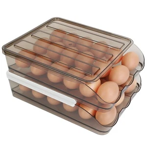 Egg Holder for Fridge Rolling, Egg Container Organizer Dispenser for Stackable - Picture 1 of 14