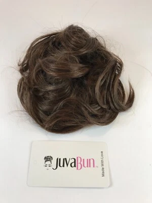JuvaBun грязная булочка | средний каштановый коричневый волнистый булочка резинка для объема волос - Изображение 1 из 4