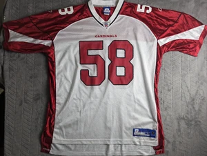 Reebok Trikot weiß rot Herren Gr. 2XL #58 Karlos Dansby Arizona Cardinals NFL - Bild 1 von 6