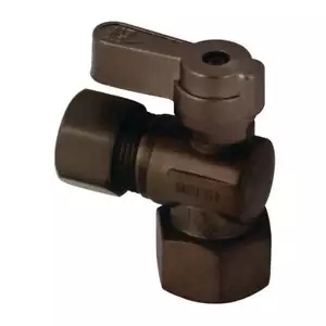 Kingston Brass 1/2" FIP X 1/2" OD Comp Angle Stop Valve - Picture 1 of 11