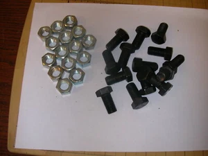 HEX HEAD CAP SCREW BOLT  1/2-20 x 1" WITH MATCHING NUTS (Package of 15)  - Picture 1 of 6