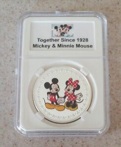 Disney Collective Medallion Coin Mickey & Minnie Mouse Together Since 1928
