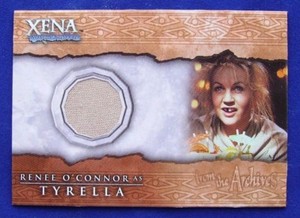 Xena Beauty and Brawn Renee O'Connor as Tyrella Costume Card C4 Cream