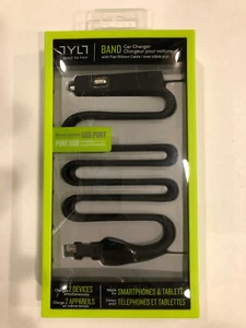 Authentic TYLT RIBBN Micro USB Car Charger 4.8 Amp for Phones and Tablets Black - Picture 1 of 8