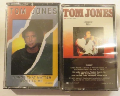 Lot-2 New Tom Jones-Cassettes - Greatest Hits/Things That Matter MostTo Me Foto 1 de 4