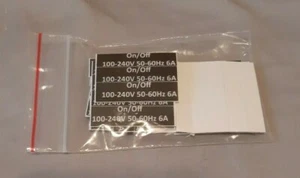 333 pcs Wholesale lot On / Off 100-240V 6A stickers manufacturing black matte  - Picture 1 of 1