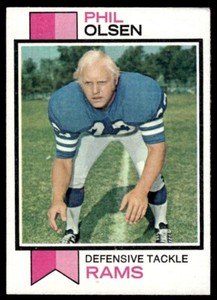 1973 TOPPS PHIL OLSEN RC LOS ANGELES RAMS #14