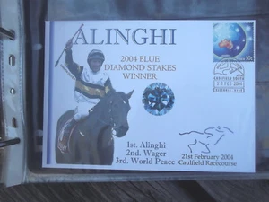 2004 BLUE DIAMOND STAKES HORSE RACING COVER ALINGHI - Picture 1 of 1