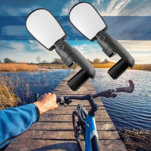 2x Espejo retrovisor ajustable para manillar de bicicleta de ciclismo gran angular - Imagen 1 de 12