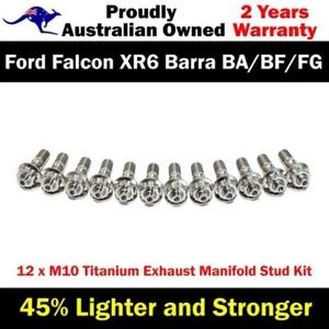Titanium Studs, Nuts&Washers For Ford Falcon XR6 BA/BF/FG 4.0L Exhaust Manifold - Bild 1 von 4