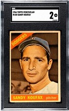 1966 Topps Venezuelan #100 Sandy Koufax SGC 2 - Topps Venezuela