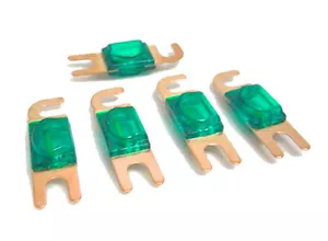 5 PACK MINI ANL Fuses 30 AMP Green - Picture 1 of 1