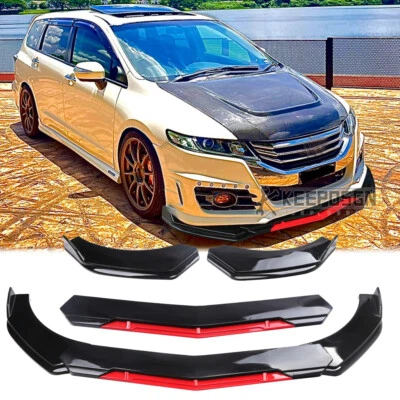 ГЛЯНЦЕВЫЙ передний бампер кромки разветвитель кузова комплекты деталей аксессуары для Honda Odyssey - Изображение 1 из 4