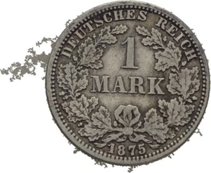 Deutsches Reich 1 Mark 1875 A Silber 5,5 g #FAD142 - Picture 1 of 2