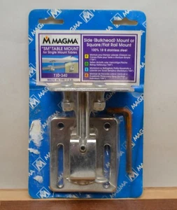 Magma T10-340 Square Rail/Bulkhead Single Mount Standard Duty Grill Boat RV - Picture 1 of 8