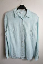 Brora 16 Blue Stripe Linen Shirt Top