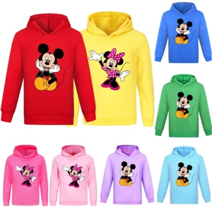 Kids Boys Girls Micky Mouse Hoodie Sweatshirt Casual Hooded Jumper Pullover UK - Picture 1 of 48