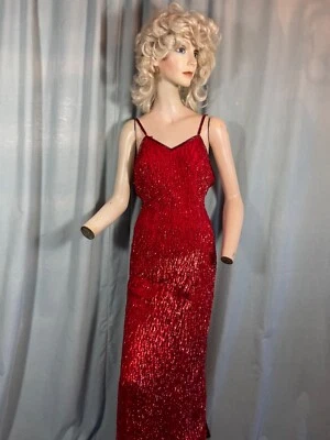 Sexy Red Sequin Gown for Devil Lady Costume Small - Image 1 of 4