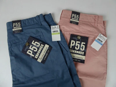 Pantalones Cortos Originales Penguin Calce Recto P55 Algodón Elástico Frente Plano Nuevos con Etiquetas $69 Coral Foto 1 de 2