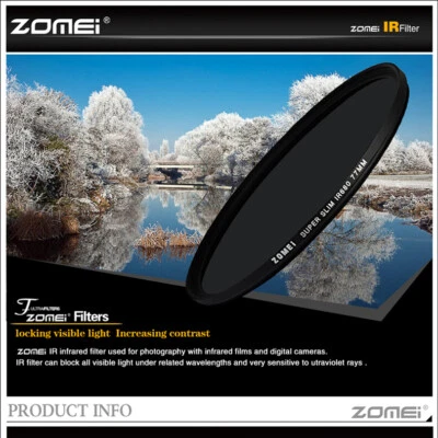 ZOMEI 25-82mm IR Filter 720nm X-Ray Infrared Filter For Canon Nikon Sony Camera - Image 1 of 4