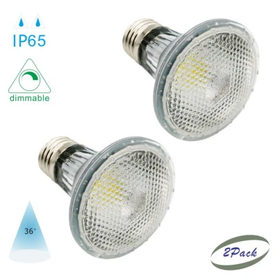 2 Pcs PAR20 Led Spot Light Bulb Waterproof Dimmable 9W 110V 220V E26 E27 Glass - Image 1 of 4
