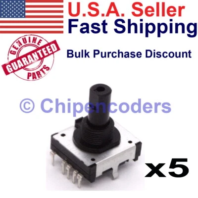5 pcs Panasonic Rotary Encoder 18mm 16 Detent Positions EVQV9C00116E Water Proof - Image 1 of 4