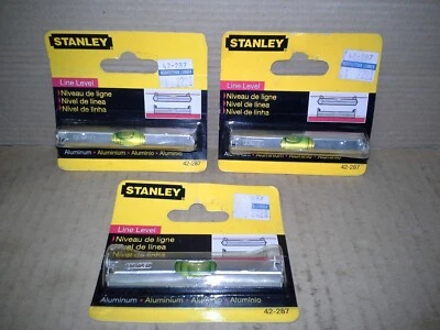 3PC. Stanley 42-287 Aluminum Line Level. NOS - Image 1 of 4
