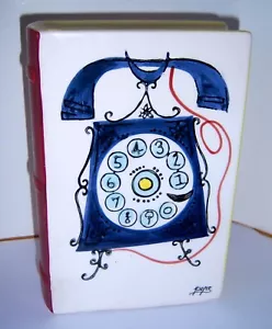 TELEFONO VINTAGE MID C RETRÒ ANNI 60 MOD PEPE POTTERY ARNART SALVADANAIO LIBRO SOLDI - Foto 1 di 12