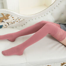 Women Lace Thigh High Over the Knee Socks Knitting Long Warm Stockings Fashion