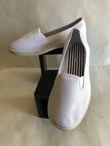 Comfortview Dottie white denim Blue with White slip on size 10 1/2W - Picture 1 of 5