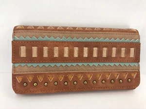 Women's Wallet, Bandana by American West Wallet, Brown, $42 MSRP🐎  - Picture 1 of 11