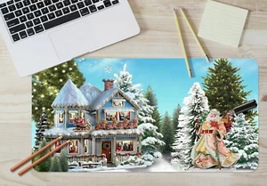 3D Pine Snowflake G54 Christmas Non-slip Desk Mat Keyboard Pad An - Picture 1 of 6