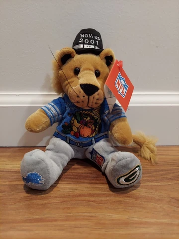 2001 Detroit Lions Thanksgiving Day Game NFL Team Beans Pigskin Bear Packers Cover