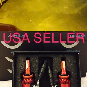 JDM YELLOW H11 H9 LED Headlight Bulbs Kit 3000K auxito 3k Replacement Fog Lights - Picture 1 of 6