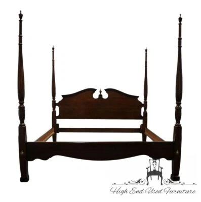 KINCAID FURNITURE Cherry Mountain III Four Poster King Size Four Poster Rice ... - Image 1 of 4