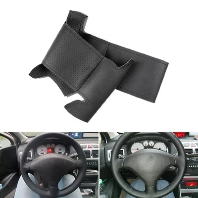 Cubierta de cuero del volante negro para Peugeot 307 2001-2008 307 SW 05-08 Foto 1 de 4
