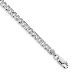 Sterling Silver Rhodium-plated 4.5mm Pav‚ Curb Chain - Bild 1 von 1
