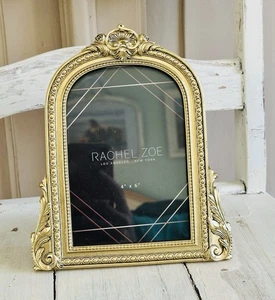Rachel Zoe Antik Gold Finish Foto Bilderrahmen 4x6" Verziert Barock Stil - Bild 1 von 1