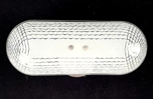 ••Vintage 50’s Mid Century Chrome/Pill Glass Wall Vanity Light Fixture w/ Outlet - Picture 1 of 13