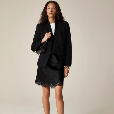 J. Crew Black New Going-Out Blazer In Stretch Twill Womens Size 10 - Image 1 of 4