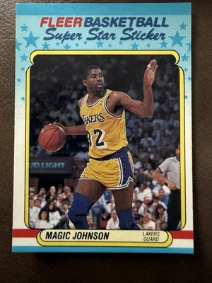1988-89 Fleer Super Star Sticker #6 Of 11.  This Card Is In Near Mint Condition. - Image 1 of 2