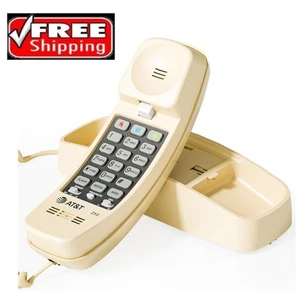 AT&T 210 Basic Trimline telefono con cavo linea singola senza alimentazione AC richiesta beige - Foto 1 di 12