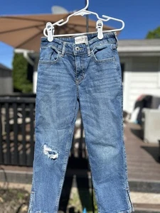 Abercrombie Kids Straight Leg Jeans Medium Wash Girls Size 7/8 Short - Picture 1 of 4
