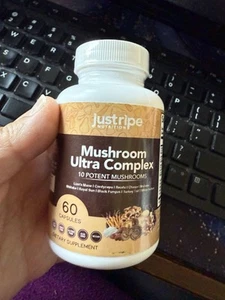 Just Ripe Nutrition Mushroom Ultra Complex - Reishi, Cordyceps, Lions Mane & Sh - Picture 1 of 3