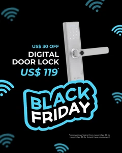 Cerradura digital con manija - Cerradura de puerta con huellas dactilares y acceso numérico - Plateada - Imagen 1 de 7