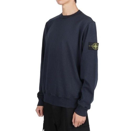 T shirt manica lunga Stone Island logo patch cotone 128913836